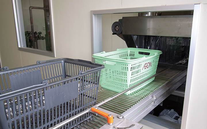 Outsourcing shopping basket cleaning to vocational facility